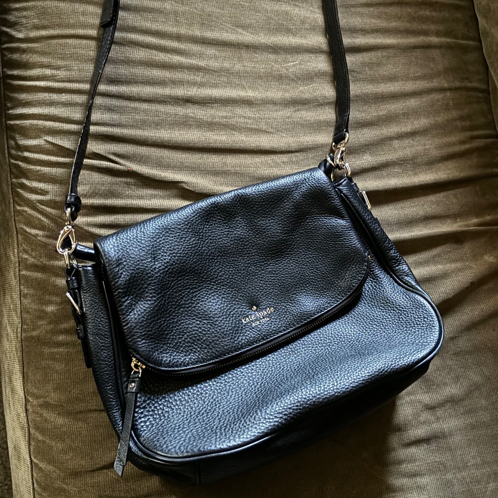 Kate Spade Cobble Hill Devon Black Pebbled Satchel